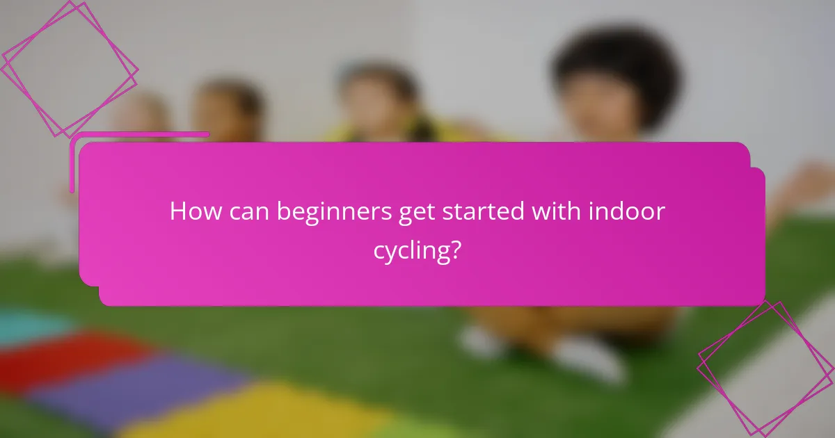 How can beginners get started with indoor cycling?