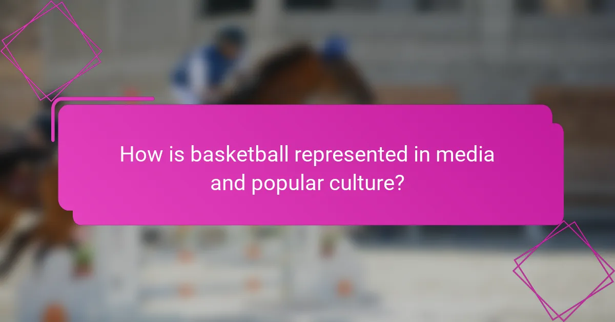 How is basketball represented in media and popular culture?
