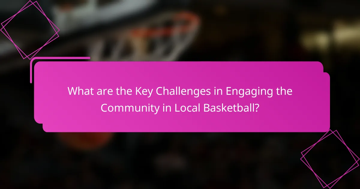 What are the Key Challenges in Engaging the Community in Local Basketball?