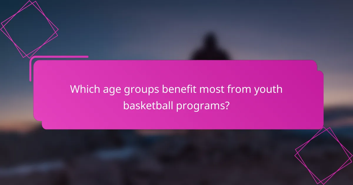 Which age groups benefit most from youth basketball programs?