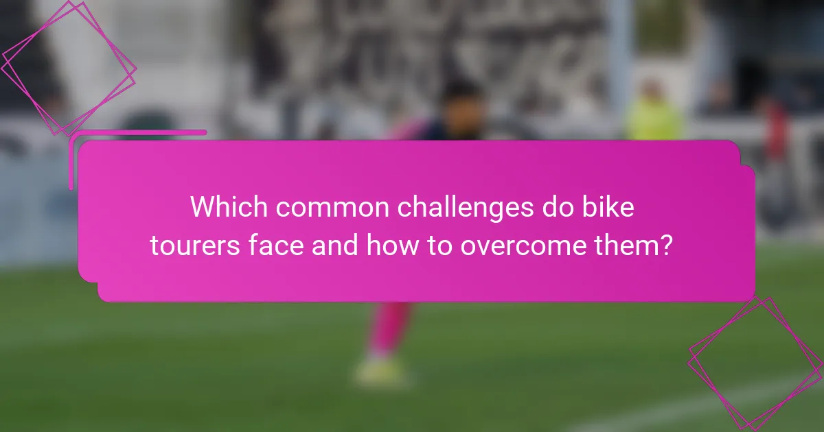 Which common challenges do bike tourers face and how to overcome them?